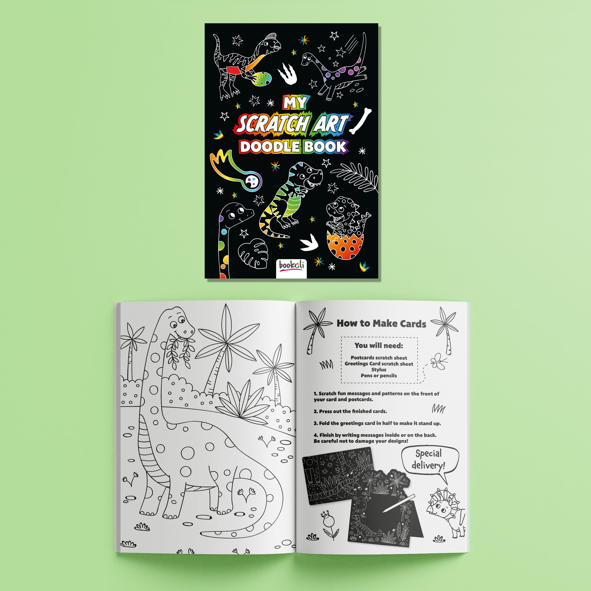 Light Gray Ultimate Scratch Art - Dinosaur Kids Craft Kits