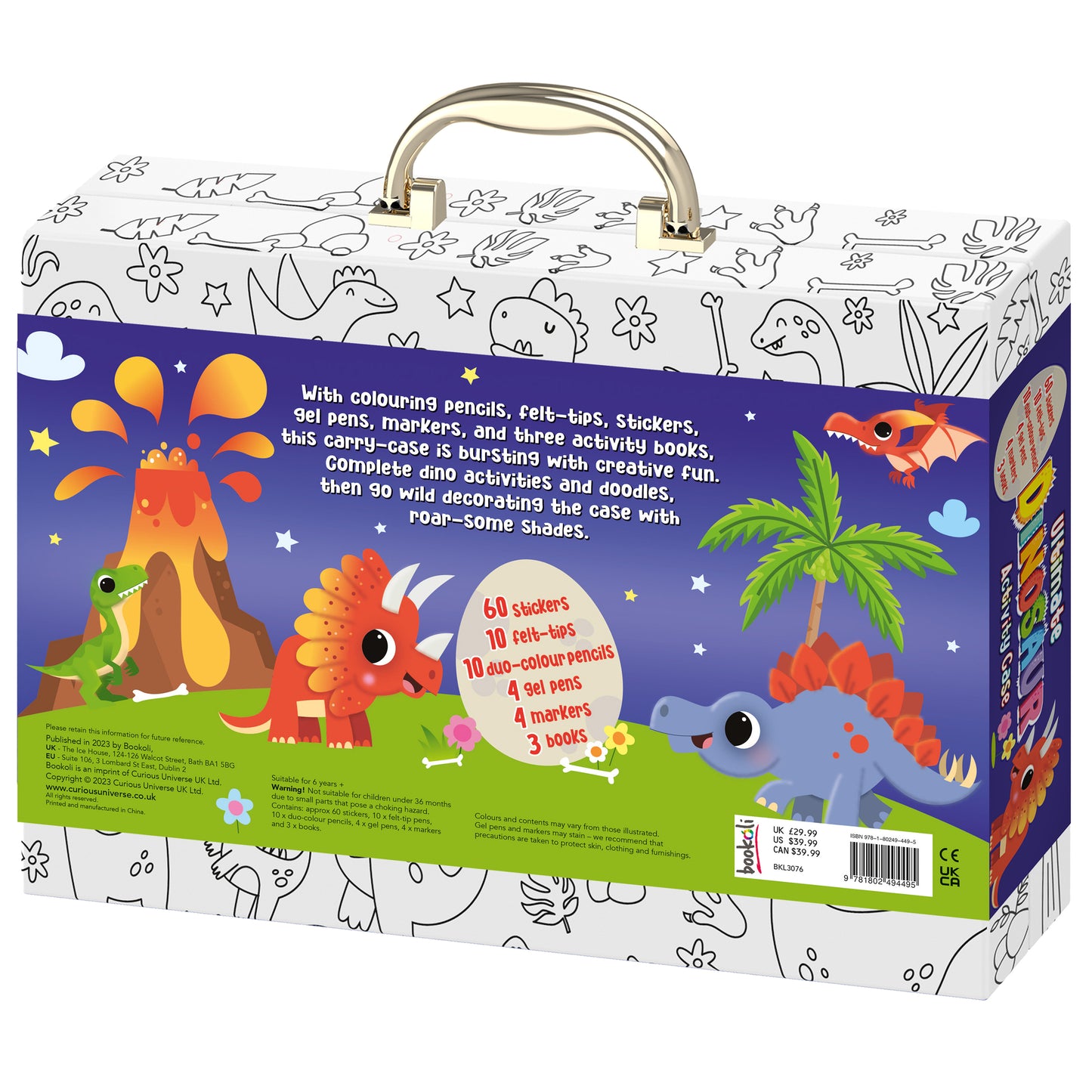 White Smoke Ultimate Play Case - Dinosaur Activity Kids Craft Kits