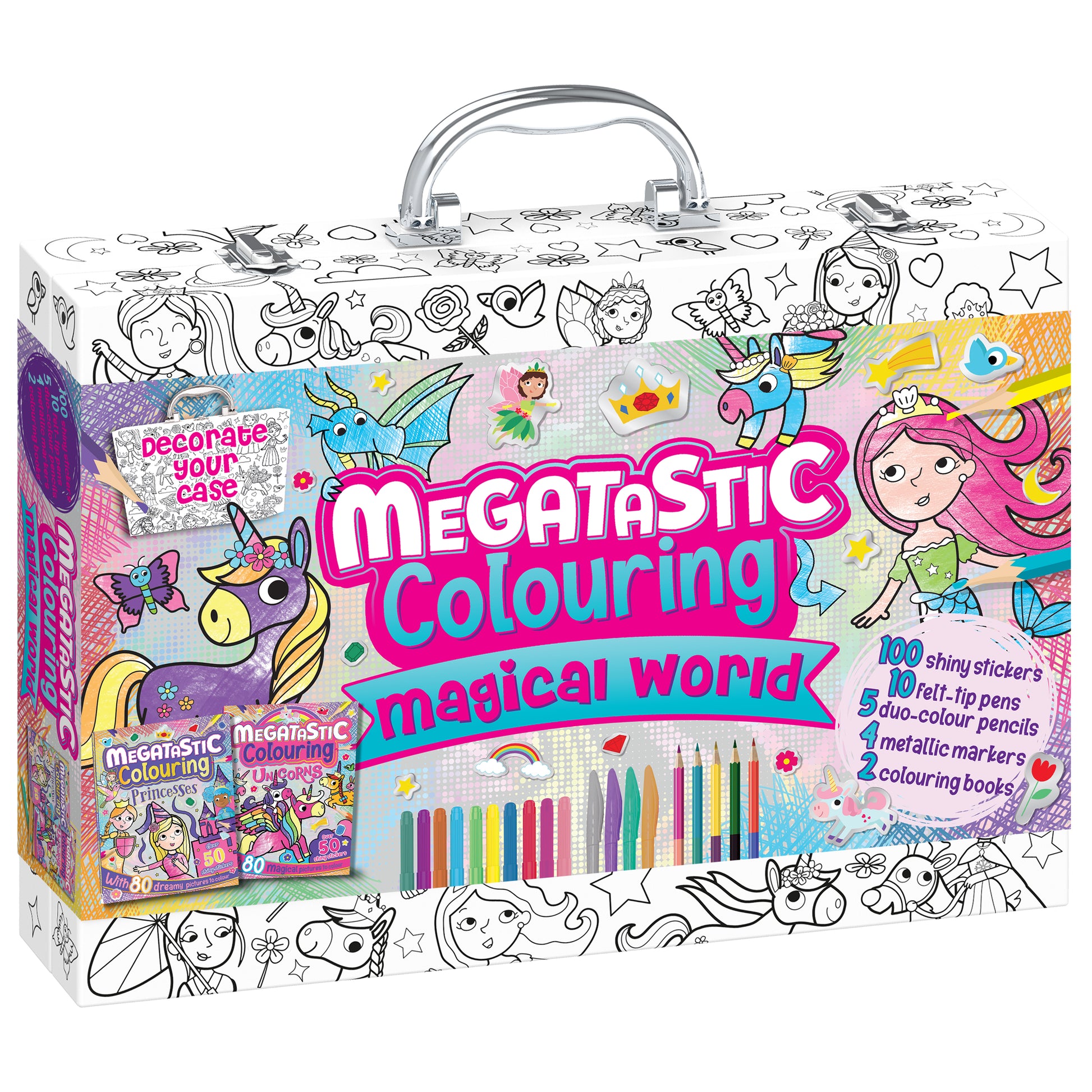 White Smoke Ultimate Play Case - Megatastic Colouring Kids Craft Kits