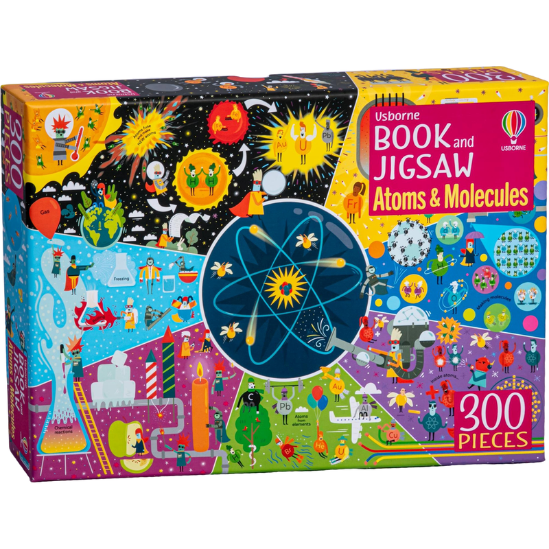 Dark Khaki Usborne Book and Jigsaw Atoms & Molecules Kids Activities