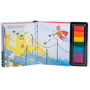 Dark Slate Gray Usborne Fingerprinting Activity Book with Colourful Ink Pads – Superheroes Kids Activities