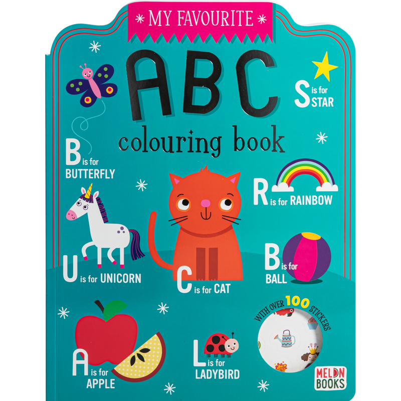 Light Coral MY FAVOURITE ABC Colouring Book Kids Activities