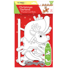 Firebrick Teacher's Choice Christmas Reindeer Garland Cut Outs 10pc Christmas