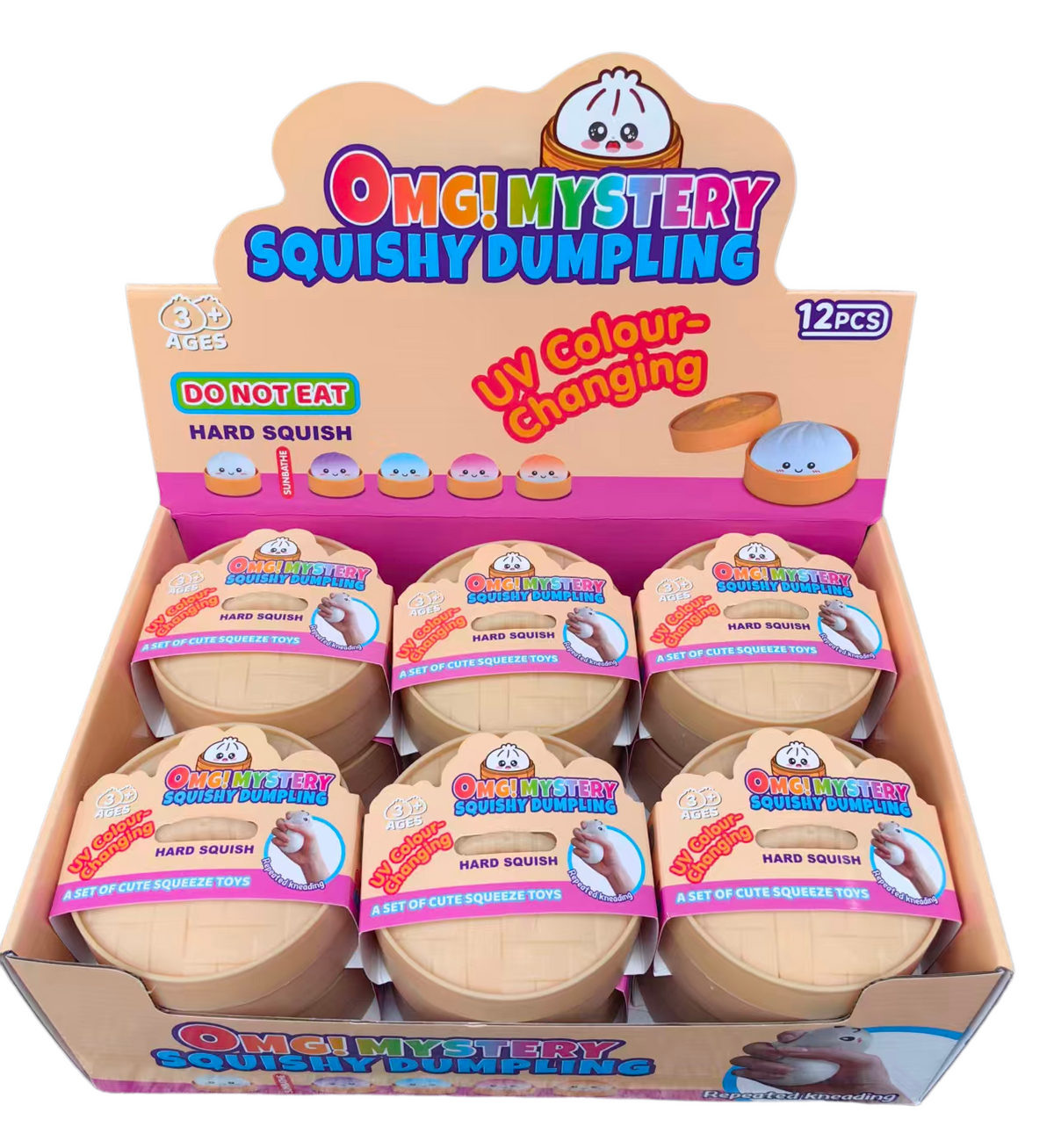White Smoke Squishy Mystery UV Colour Change Dumpling Assorted Squishy & Squeeze