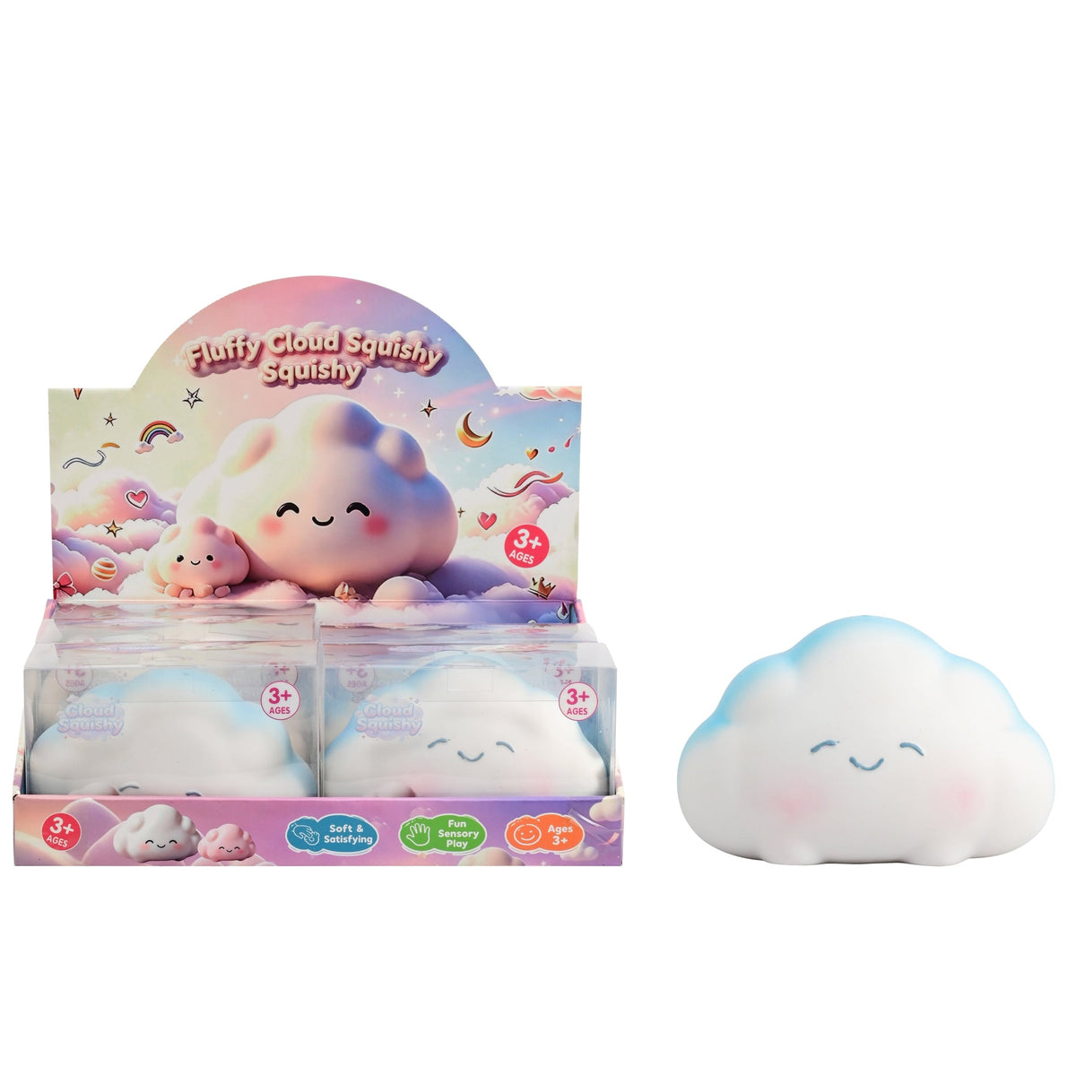 White Smoke Squishy Jumbo Fluffy Cloud Squishy & Squeeze