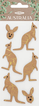 Lavender Aarbee Australian Stickers Kanga 6Pcs Paper Craft