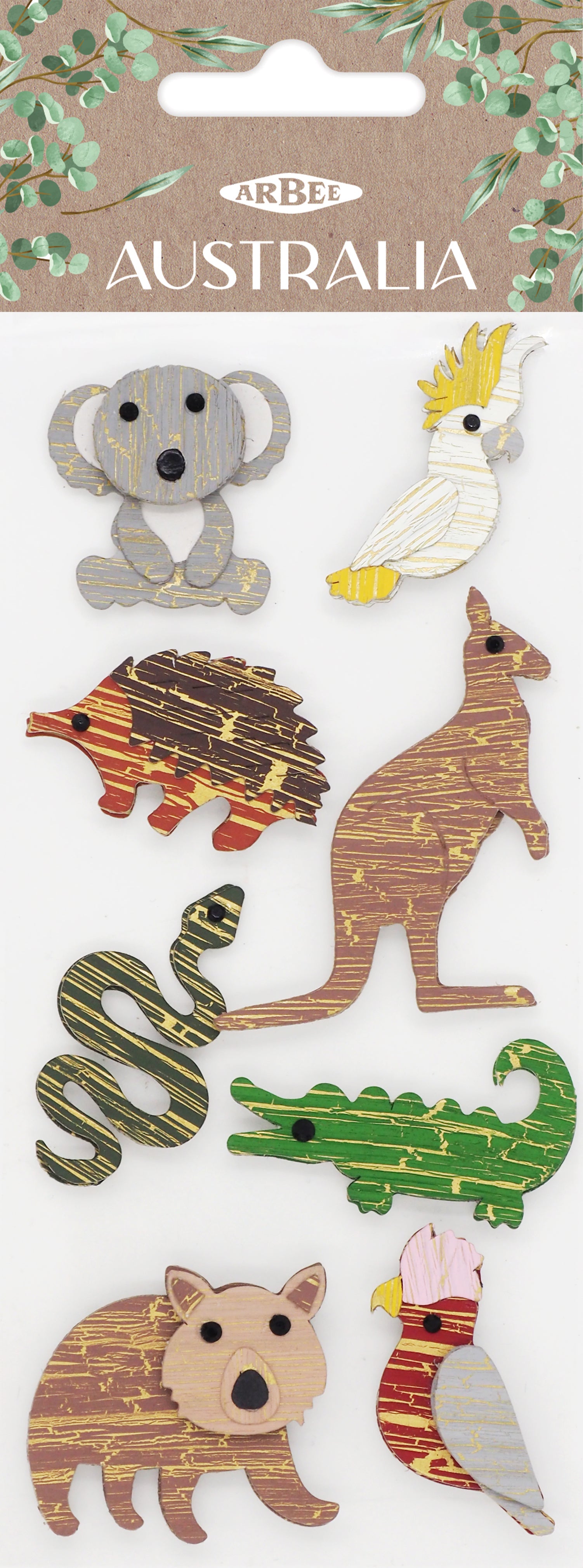 Seashell Aarbee Australian Wildlife Stickers Paper Craft