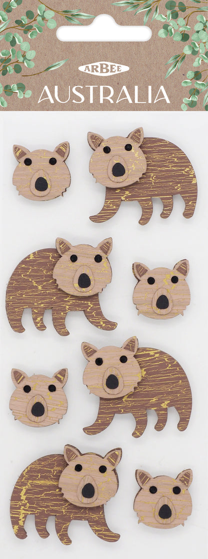 Lavender Aarbee Australian Wombat  Stickers Paper Craft