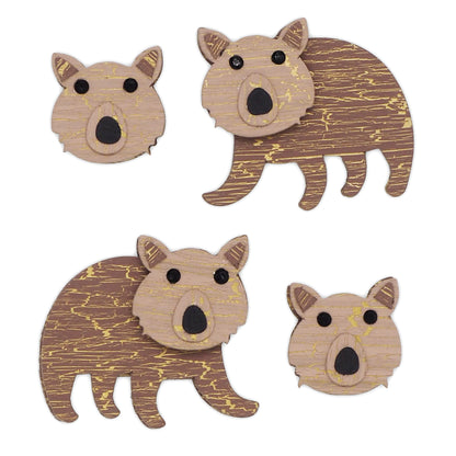 White Smoke Aarbee Australian Wombat  Stickers Paper Craft