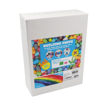 White Smoke Building Puffs 400Pc Kids Craft Basics