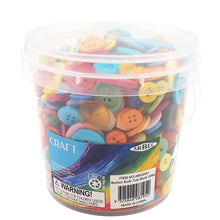 White Smoke Button Bulk Tub Multi 500G Kids Craft Basics