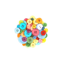 White Smoke Button Bulk Tub Multi 500G Kids Craft Basics