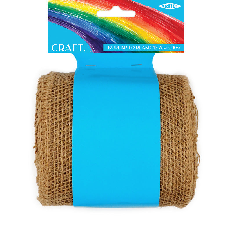 Deep Sky Blue Burlap Open Weave Garland 10M Craft Basics
