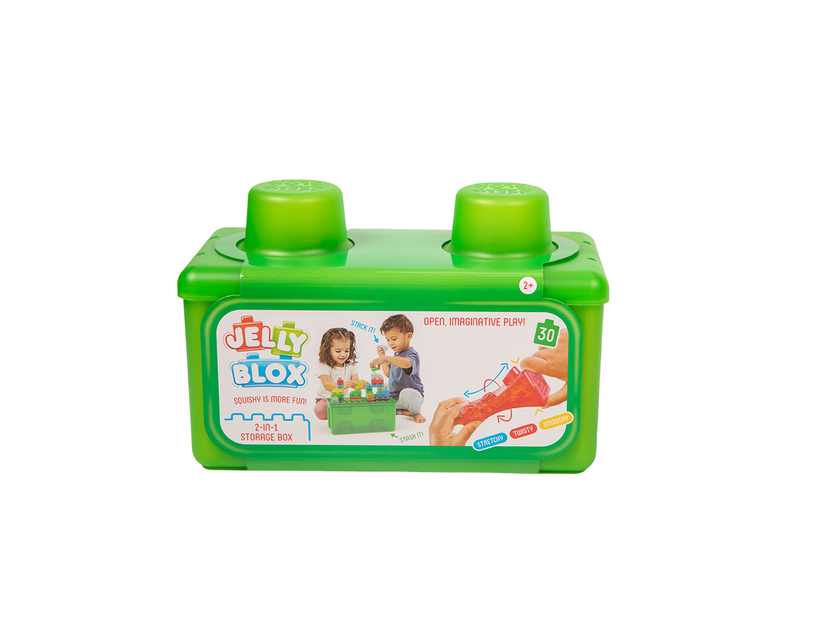 Black Jelly Blox - Stash & Stack 2 in 1 Storage Case Sensory Building & Construction Toys