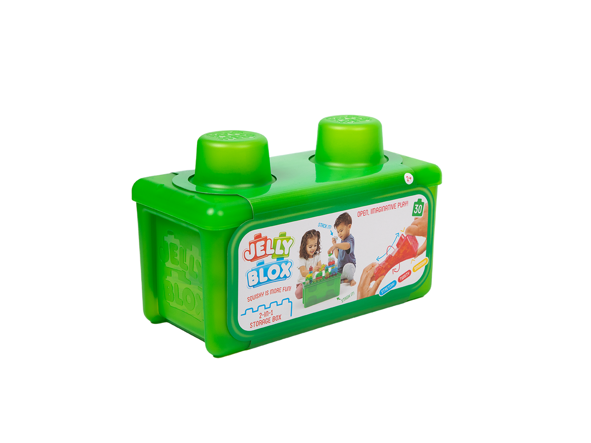 Black Jelly Blox - Stash & Stack 2 in 1 Storage Case Sensory Building & Construction Toys