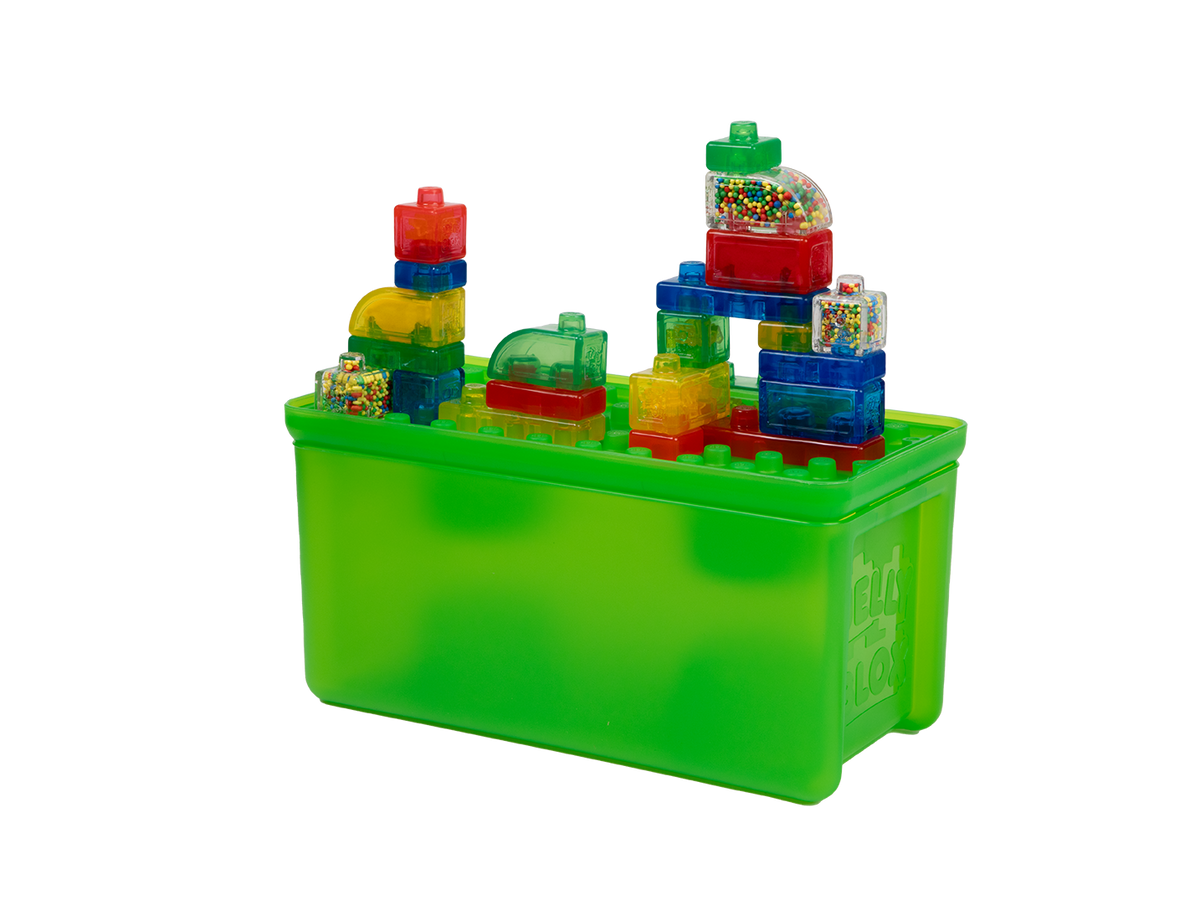 Black Jelly Blox - Stash & Stack 2 in 1 Storage Case Sensory Building & Construction Toys