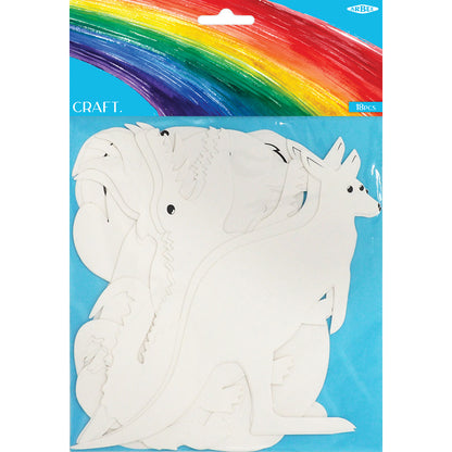Lavender Card Diy Aus Animal Shapes 18Pc Kids Craft Basics