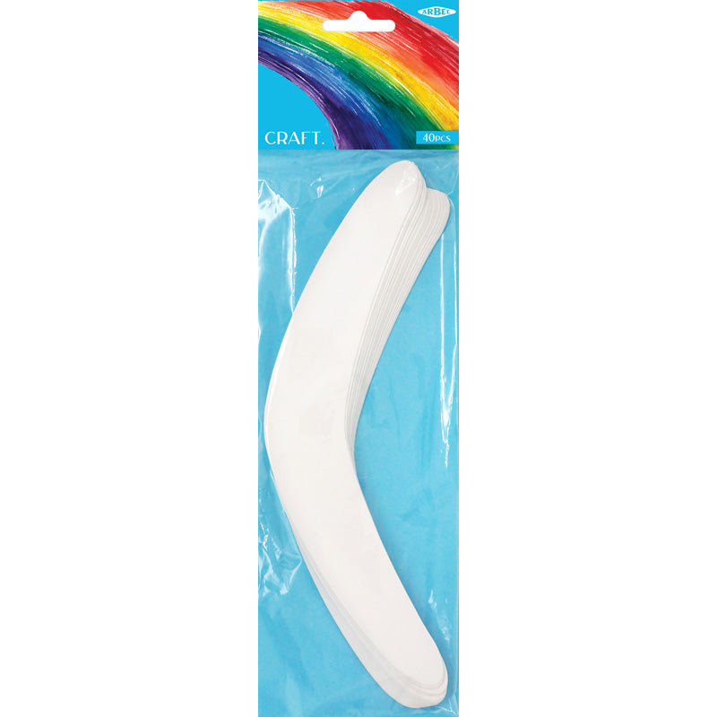 Sky Blue DIY Cardboard Boomerangs, 40Pc Craft Basics