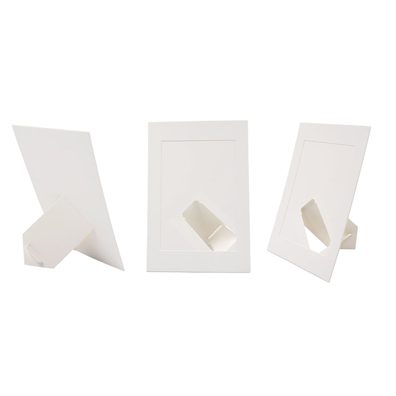 White Smoke Card Picture Frame 6Pc Craft Basics