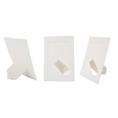 White Smoke Card Picture Frame 6Pc Craft Basics