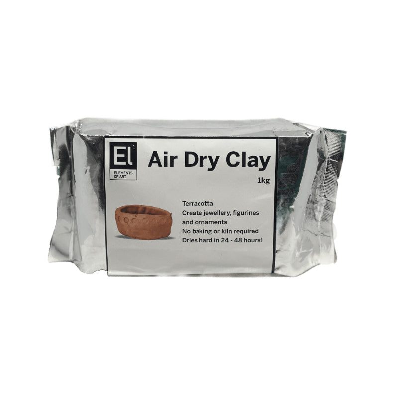Gray Elements of Art Air Dry Clay, Terracotta, 1kg Non Hardening Clays