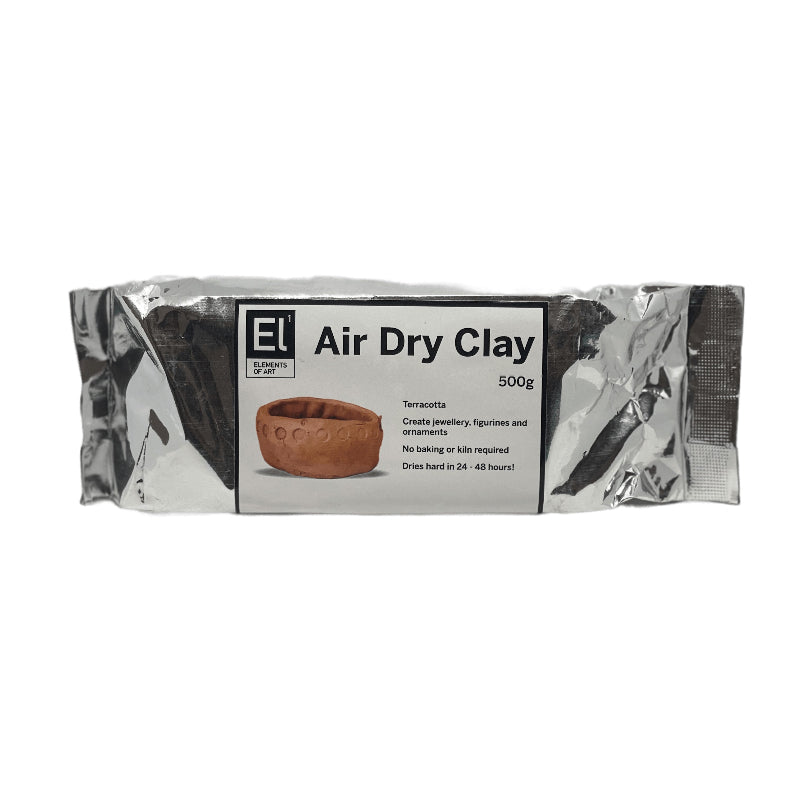 Gray Elements of Art Air Dry Clay, Terracotta, 500g Non Hardening Clays