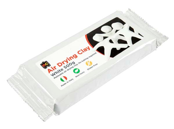 White Smoke EC Air Drying Clay, White, 500g Kids Activities