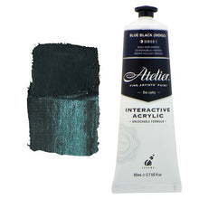 White Smoke Atelier Interactive Artists Acrylic Paint,  Blue Black (Indigo) S1 80ml Acrylic Paints