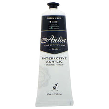 White Smoke Atelier Interactive Artists Acrylic Paint,  Green Black S1 80ml Acrylic Paints