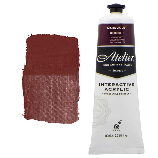 White Smoke Atelier Interactive Artists Acrylic Paint,  Mars Violet S1 80ml Acrylic Paints