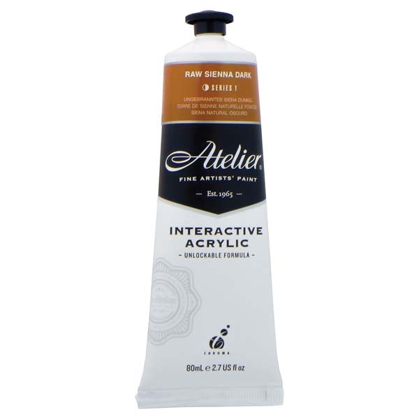 White Smoke Atelier Interactive Artists Acrylic Paint,  Raw Sienna Dark S1 80ml Acrylic Paints