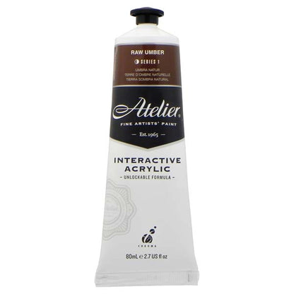 White Smoke Atelier Interactive Artists Acrylic Paint,  Raw Umber S1 80ml Acrylic Paints