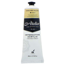 White Smoke Atelier Interactive Artists Acrylic Paint,  Toning Grey Yellowish S1 80ml Acrylic Paints