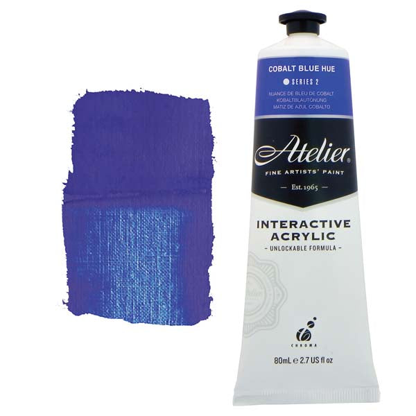 White Smoke Atelier Interactive Artists Acrylic Paint,  Cobalt Blue Hue S2 80ml Acrylic Paints