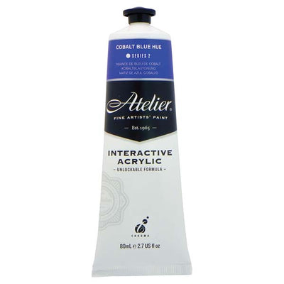White Smoke Atelier Interactive Artists Acrylic Paint,  Cobalt Blue Hue S2 80ml Acrylic Paints