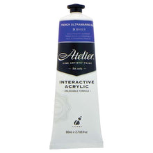 White Smoke Atelier Interactive Artists Acrylic Paint,  French Ultramarine S2 80ml Acrylic Paints
