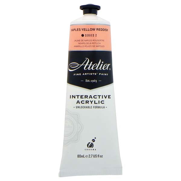 White Smoke Atelier Interactive Artists Acrylic Paint,  Naples Yellow Reddish S2 80ml Acrylic Paints