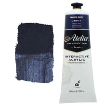 White Smoke Atelier Interactive Artists Acrylic Paint,  Paynes Grey S2 80ml Acrylic Paints