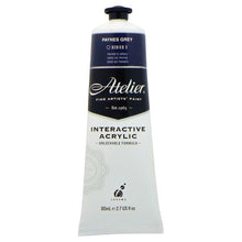 White Smoke Atelier Interactive Artists Acrylic Paint,  Paynes Grey S2 80ml Acrylic Paints