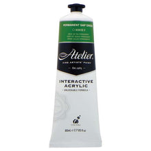 White Smoke Atelier Interactive Artists Acrylic Paint,  Perm Sap Green S2 80ml Acrylic Paints
