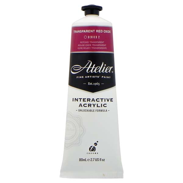 White Smoke Atelier Interactive Artists Acrylic Paint,  Trans Red Oxide S2 80ml Acrylic Paints