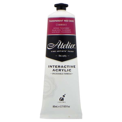 White Smoke Atelier Interactive Artists Acrylic Paint,  Trans Red Oxide S2 80ml Acrylic Paints