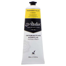 White Smoke Atelier Interactive Artists Acrylic Paint,  Trans Yellow S2 80ml Acrylic Paints