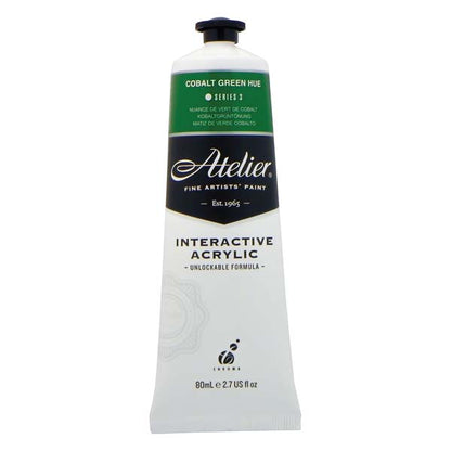 White Smoke Atelier Interactive Artists Acrylic Paint,  Cobalt Green Hue S3 80ml Acrylic Paints