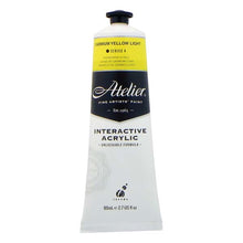White Smoke Atelier Interactive Artists Acrylic Paint,  Cad Yellow Light S4 80ml Acrylic Paints