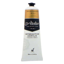White Smoke Atelier Interactive Artists Acrylic Paint,  Rich Gold S4 80ml Acrylic Paints