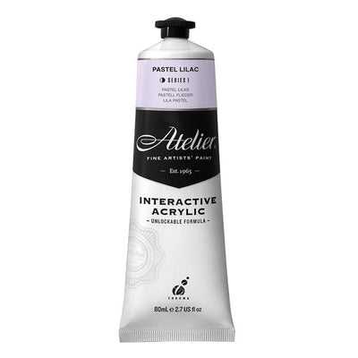 White Smoke Atelier Interactive Artists Acrylic Paint,  Pastel Lilac S1 80ml Acrylic Paints