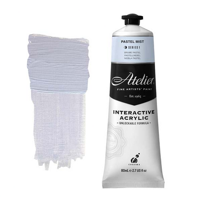 White Smoke Atelier Interactive Artists Acrylic Paint,  Pastel Mist S1 80ml Acrylic Paints