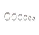 White Smoke Sculpey Graduated Oval Cutters,  6Pcs Resin Moulds