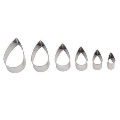 White Smoke Sculpey Graduated Tear Drop Cutters,  6pc Modelling Tools & Accessories